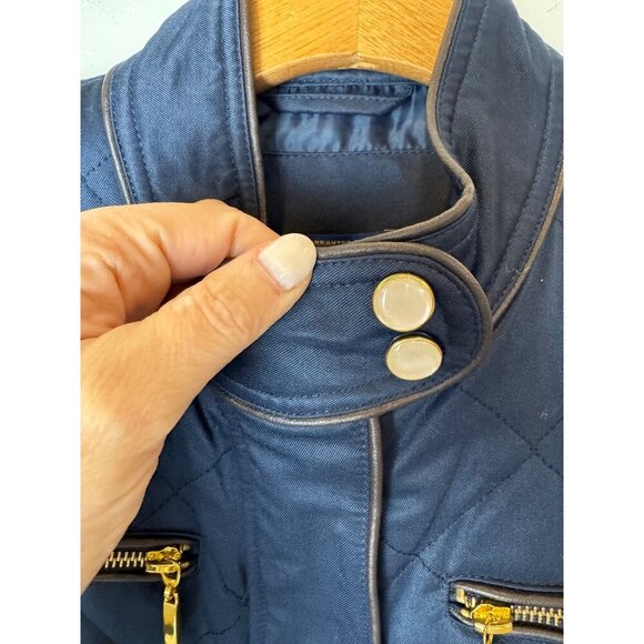 Pendleton Vest Women Small Navy Blue Quilted Full Zip‎ Outdoor Outerwear Preppy - Picture 7 of 12